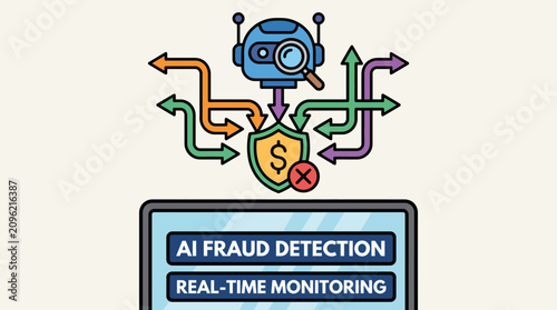 Tableau sur toile AI Fraud Detection Real-Time Financial Transaction Monitoring