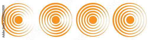 Foto concentric circles set