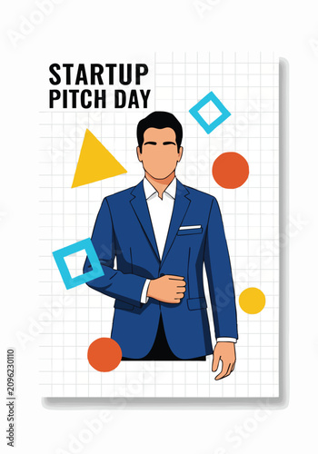 Young Businessman in Blue Suit.