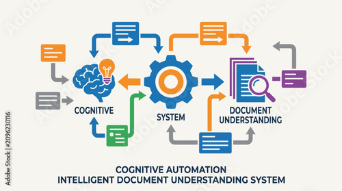 Bild auf Leinwand Cognitive Automation Intelligent Document Understanding System
