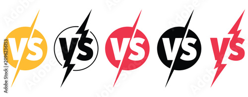 Obraz na płótnie Battle Versus Logo Vector with VS Letters for Game Matches, Competition, Duel, T