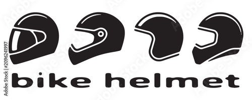 Foto Bike helmet collection featuring various styles for motorcycle safety and rider protection designs