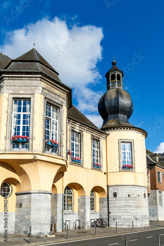 Facade of the city hall of Dinant, Wallonia, Belgium, Europe