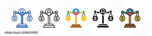 Photos Equity Icon Multi Style Illustration