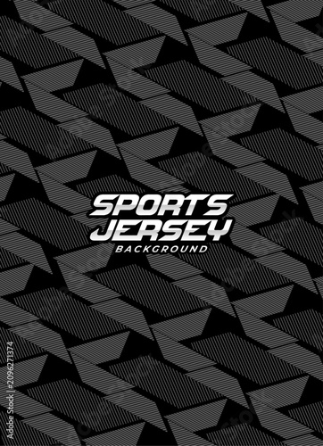 Black pattern line background for soccer jersey design