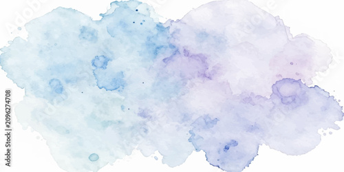 Fotografía Abstract Blue Watercolor Background with Icy Texture Inspired by Sky, Fluffy Clo