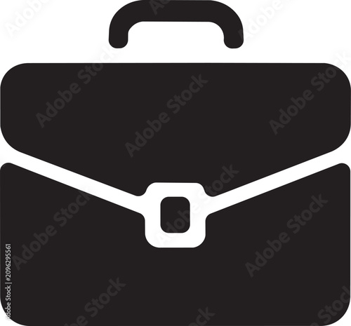 Briefcase icon. Professional business bag symbol for corporate interface.