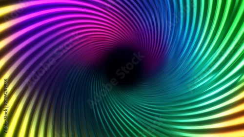 Vibrant rainbow swirl pattern with colorful gradient lines