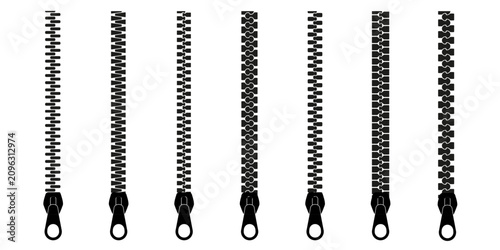 Zipper line vector. Zip lock brush.