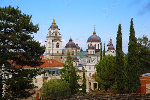 Fotografie Skete of Saint Andrew in Karyes is a monastic institution on Mount Athos, Greece