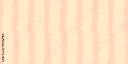 Baby watercolor stripe seamless pattern with soft yellow vertical zigzag line...