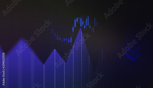 Photography Stock Market Volatility: A visual representation of fluctuating stock market data with upward and downward trends depicted through abstract charts and graphs, conveying market uncertainty