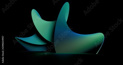 Abstract architecture background colorful spiral shape in design 3d render