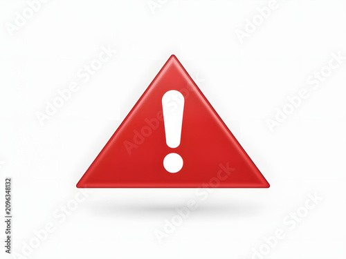 Warning sign exclamation mark triangle icon for alert and notification