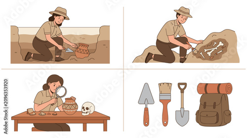 Photos Archaeologists discover ancient artifacts and bones at dig site.