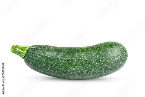 Obraz na plátně Fresh green zucchini on transparent background.