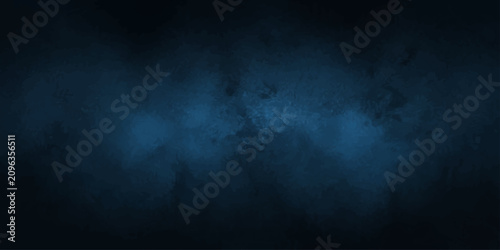 Fotografija Mysterious dark blue smoky mist swirls across a textured background, creating an atmospheric and enigmatic scene