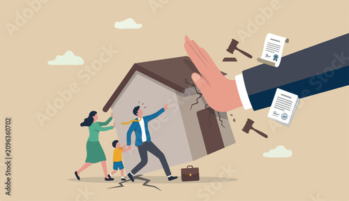 Εκτύπωση καμβά Eviction and mortgage debt, foreclosure difficulty payback bank mortgage loan co