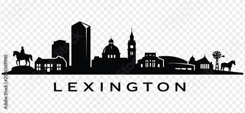 Bild auf Leinwand Lexington kentucky city skyline silhouette vector illustration