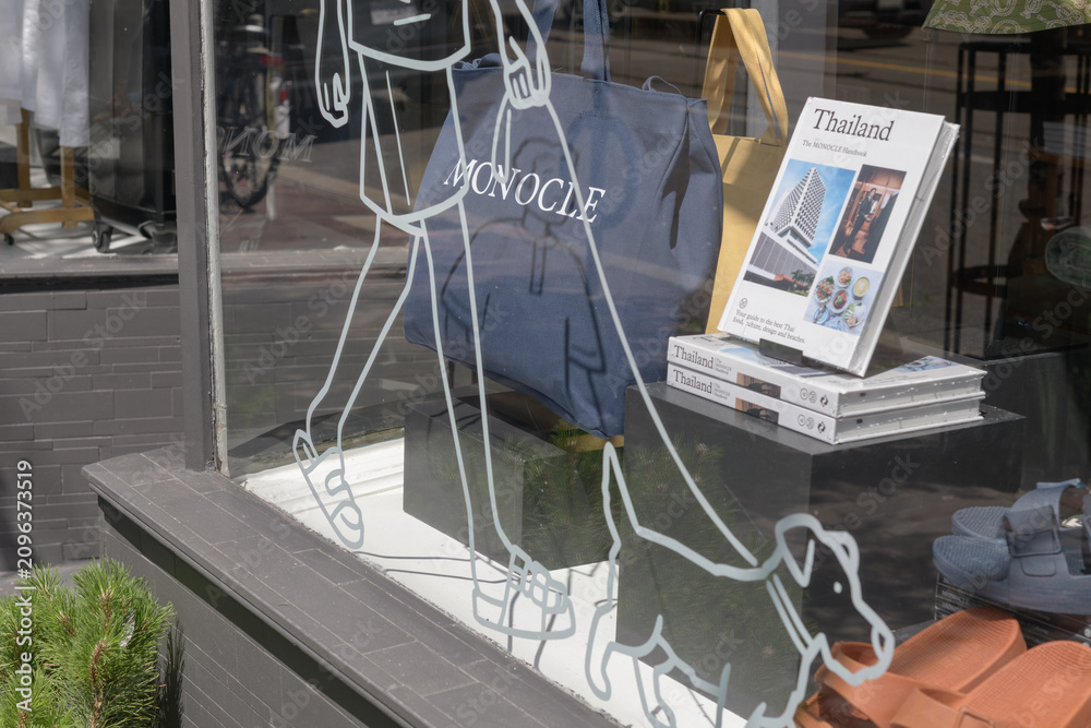 Obraz premium window display at The Monocle Shop, a general store, located at 776 College St, Toronto