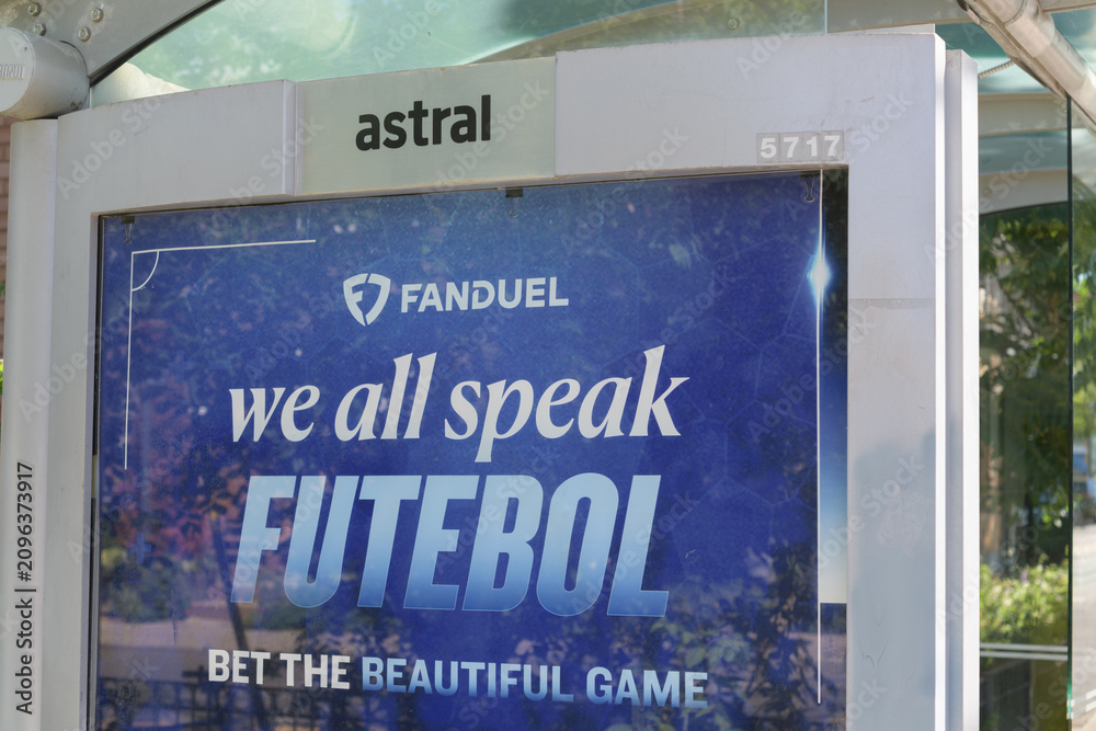 Obraz premium OOH Astral Media transit shelter poster advertisement for Fanduel 