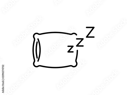 Minimalist sleeping zzz icon with letter z