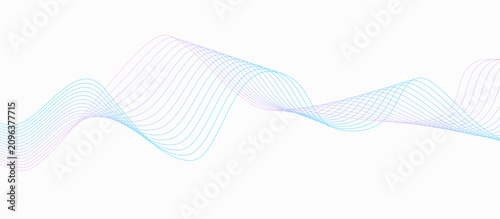 Wave-like spiral. Curved path of dots and lines. Vector image.