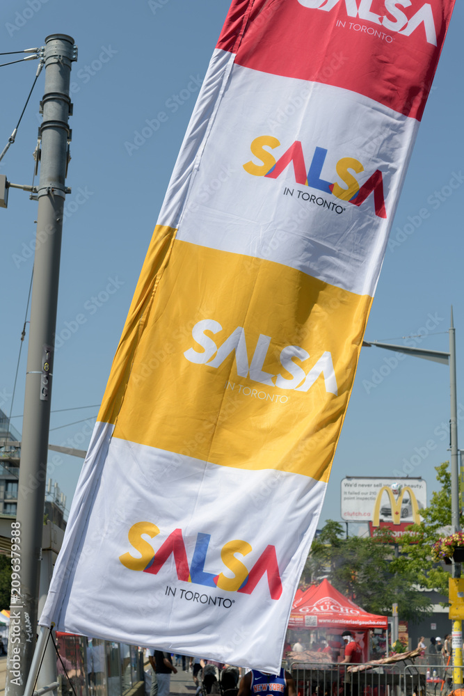 Obraz premium banner at Salsa on St Clair, Toronto (morning, 11 July 2026)