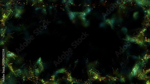 Abstract Colorful Particles Frame Background Loop