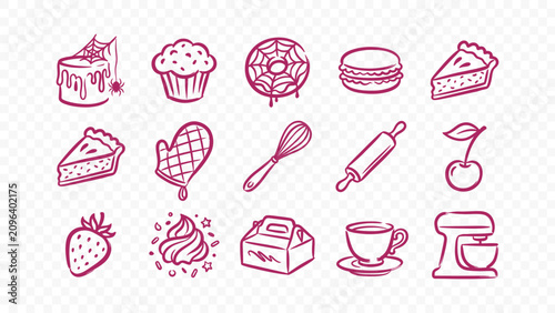 Bild auf Leinwand baking kitchen cooking rolling pin bread food home doodle handmade ink scribble