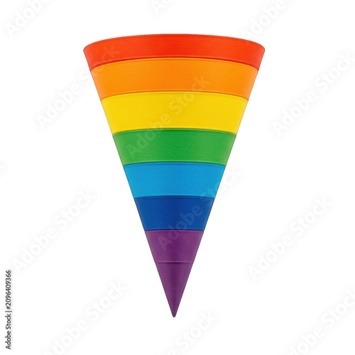Rainbow, colorful, stacked, plastic cones, party, decoration, supplies