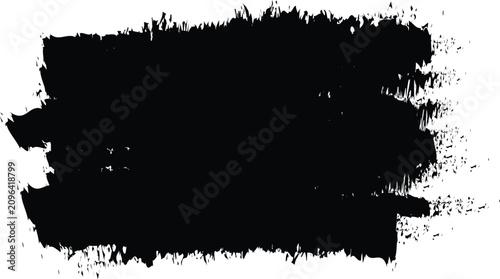 Φωτογραφία Black brush strock set on  white background