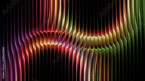 Abstract Rainbow Wave Background with Colorful Lines and Futuristic Digital Energy Design, Vibrant 3D Vector Pattern Illustration for Modern Technology Wallpaper and Creative Art Backdrop