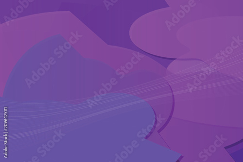 Fotografie Gradient abstract swoosh shapes in purple and blue tones