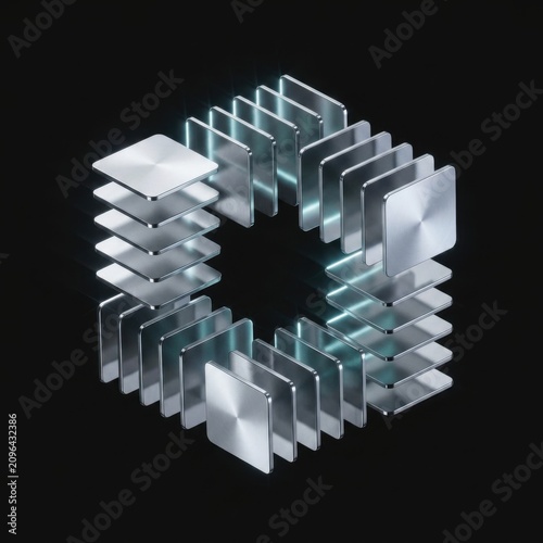 3D Render of a Broken Glass Cube Sphere Concept Symbolizing Technology, Business Solutions, Digital Architecture and Structural Innovation in Perspective Design