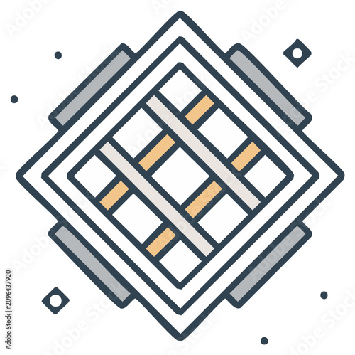 Abstract geometric pattern, square design, modern graphic illustration.