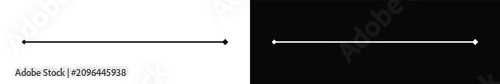 Foto Vector graphic illustration opposing black and white arrows representing directi