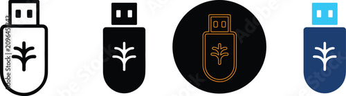 Obraz na płótnie Four Unique Styles Of USB Flash Drives