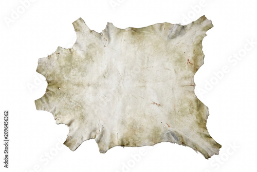 Canvastavla Antique Raw Animal Hide Parchment Isolated