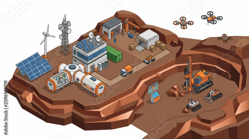 Fotografia Industrial mining operation on earth.