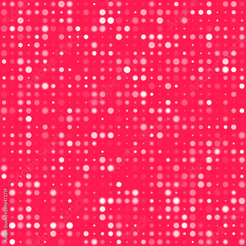 An abstract digital technological background of glowing white dots and circles on a light background. The geometric arrangement of the circles resembles a matrix, an interface, or the visualization of