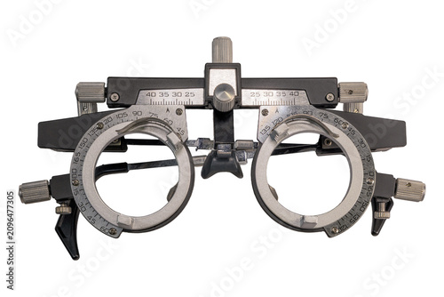 Optometrist trial frame precision lens calibration equipment for vision testing