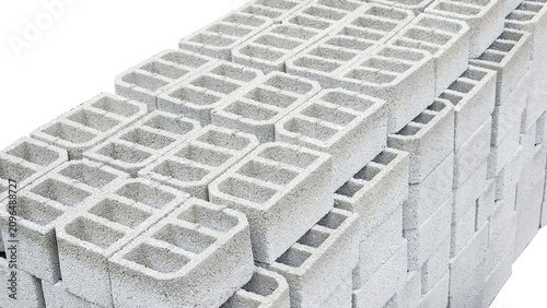 Принти на полотні Stacked concrete curbstones on pallets.