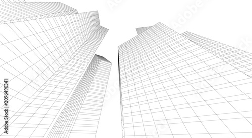 architecture building abstract vector illustration