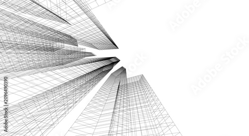 architecture building abstract vector illustration