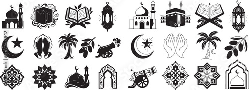 Bild auf Leinwand Islamic architecture and spiritual ambiance