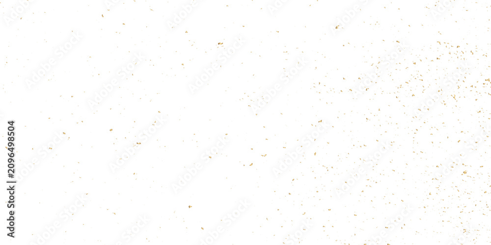 Fototapeta premium Abstract gold dust speckles and glitter confetti scattered across a transparent background with fine grain texture and luxurious distressed overlay vector illustration.