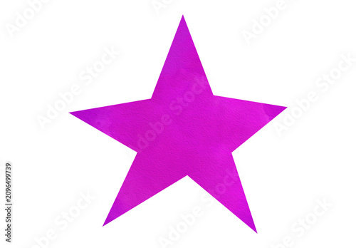 Purple star shape icon isolated on transparent background
