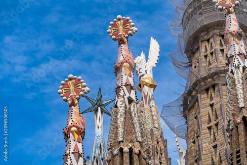 The sagrada familia in Barcelona, Spain
