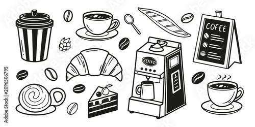 Photos Coffee brewing tools and accessories, flat espresso set